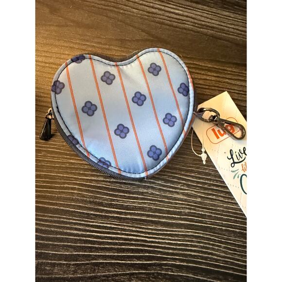 NWT Lug Classic Heart Pouch in the Wildflower/Geo Grid - Picture 4 of 6